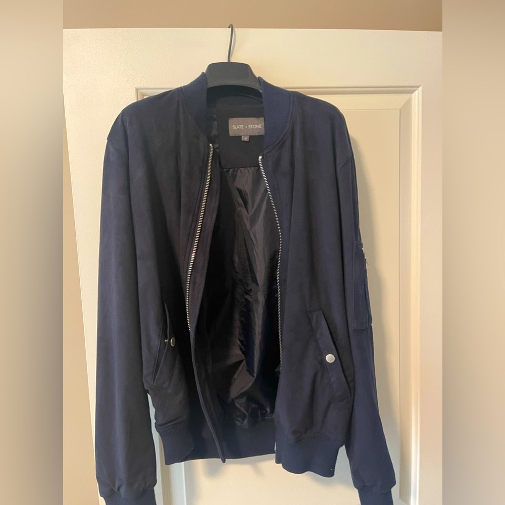 Slate and Stone Suede Bomber Jacket size M
